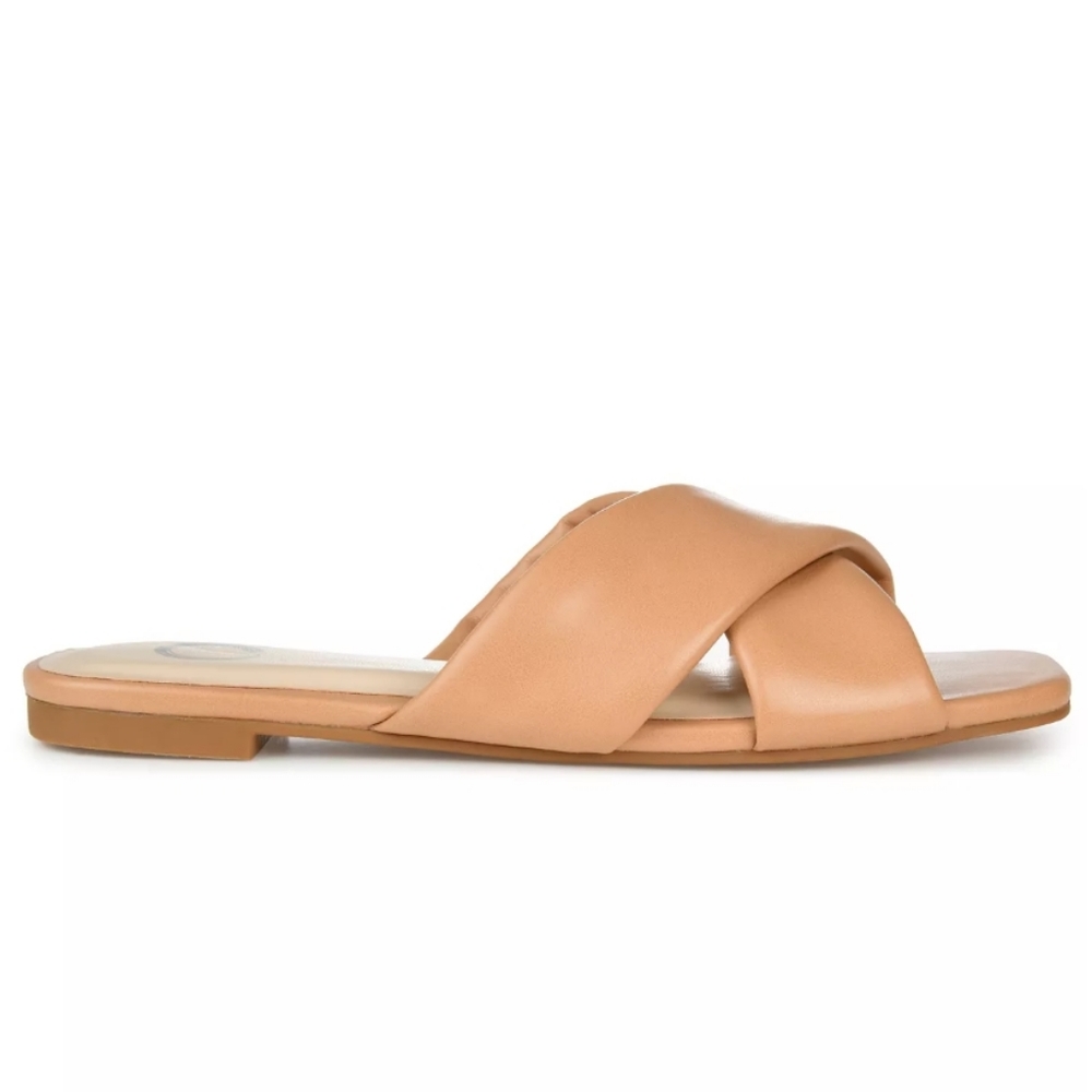 Journee Collection Carlotta Slide Brown 9 - Picture 2 of 8